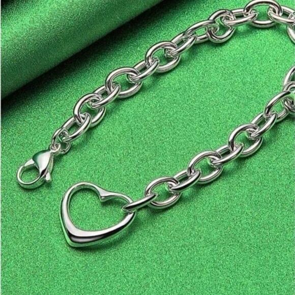 The Love Heart Link Bracelet in 925 silver - Picture 5 of 10